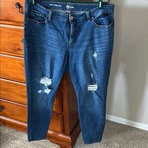 Stylish distressed curvy skinny Jeans